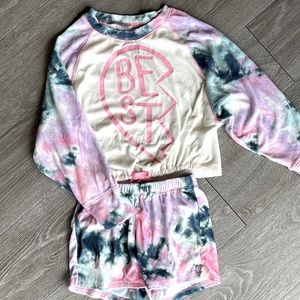 ✨ 4/$20 Girls Justice Size 6 Sleep Wear Crop Top and Shorts